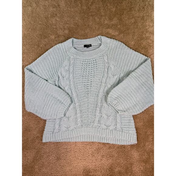 a.n.a A New Approach Women's Chunky Sweater Blue cable knit Size M E220 - Picture 1 of 8
